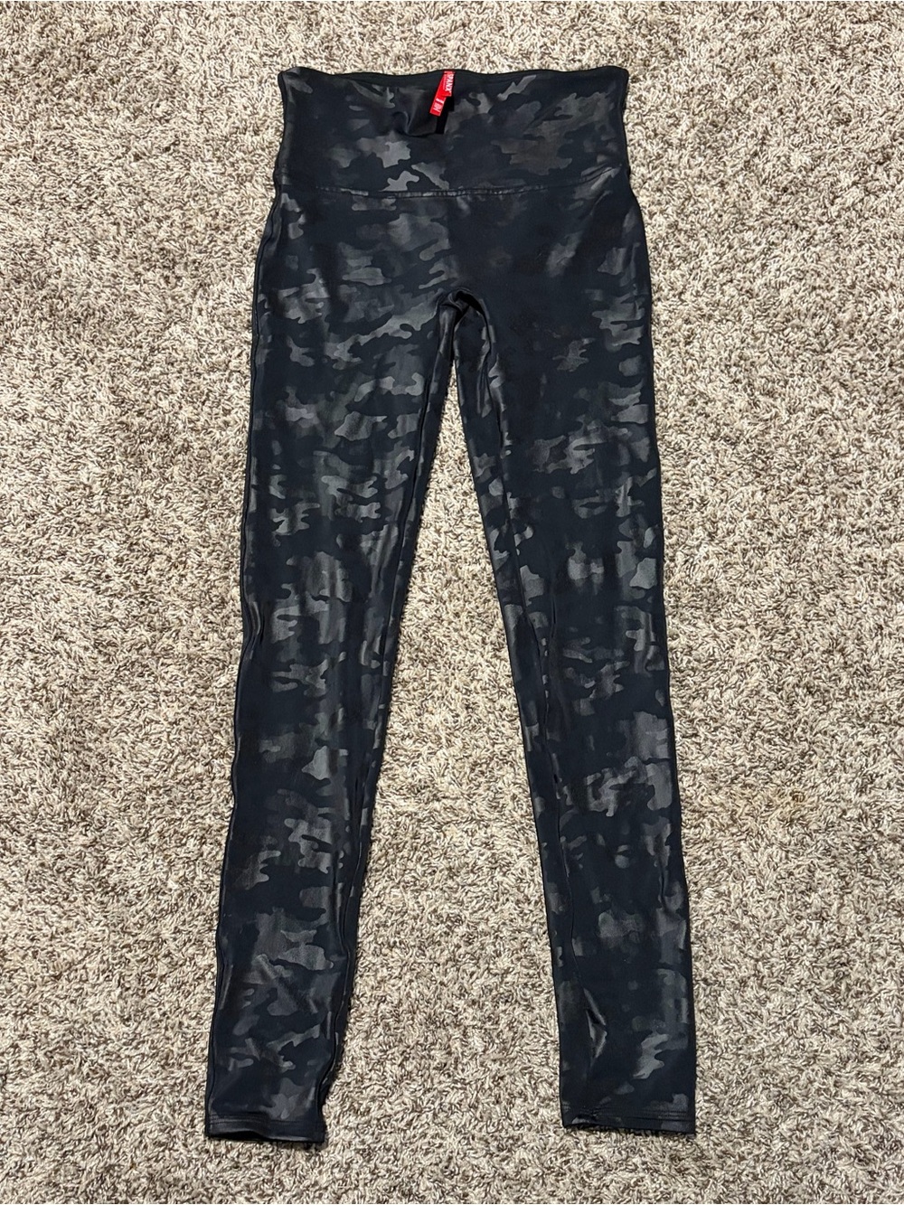 SPANX Black Camouflage High-Waist Jeggings Size Medium